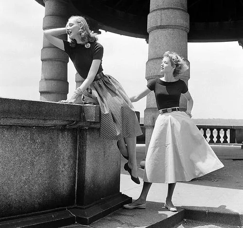 The "Beverly" Button Front Full Circle Skirt with Pockets in Solid Mustard, True 1950s Vintage Style