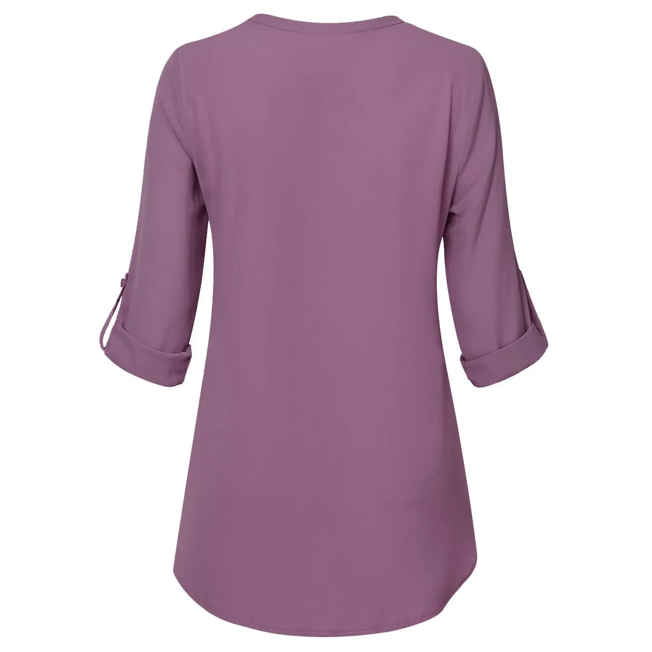 Timeson Cuffed Sleeve Chiffon Blouse