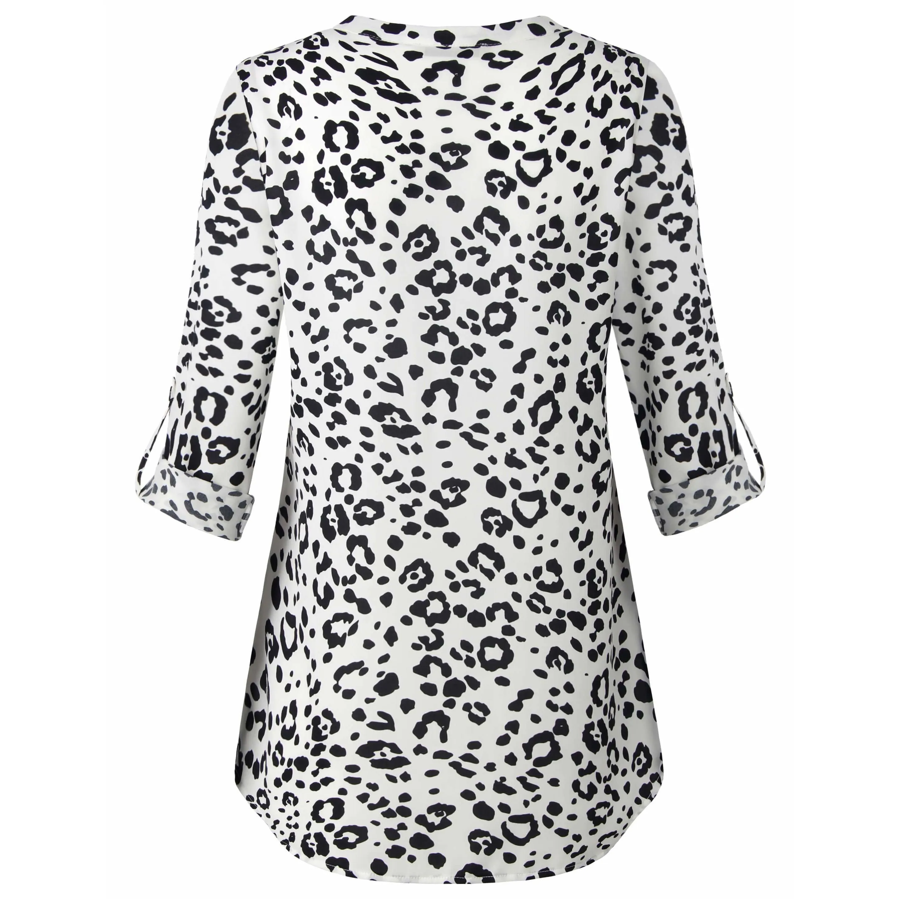 Timeson Cuffed Sleeve Chiffon Blouse