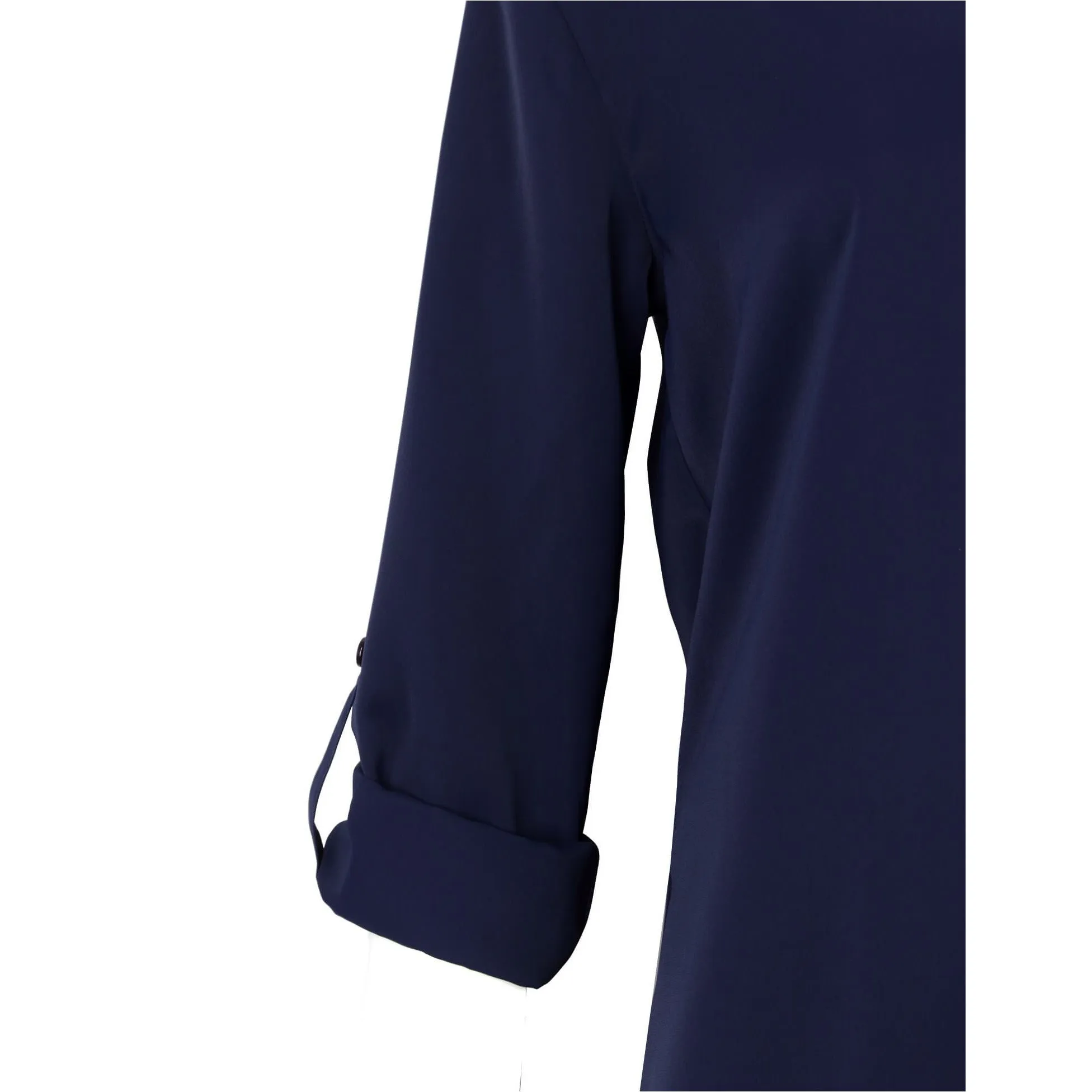 Timeson Cuffed Sleeve Chiffon Blouse