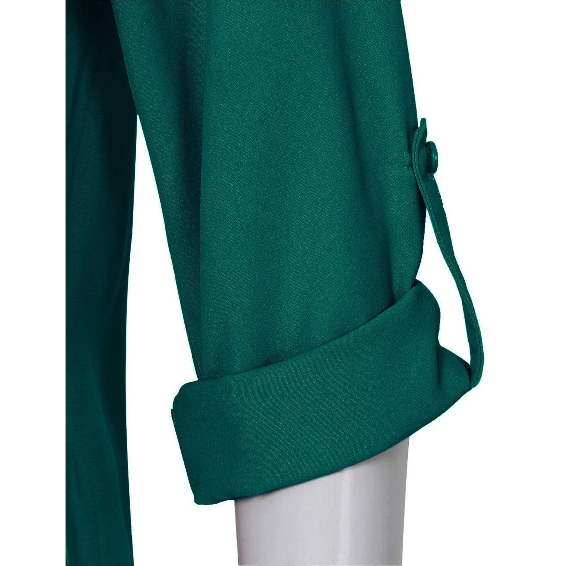 Timeson Cuffed Sleeve Chiffon Blouse