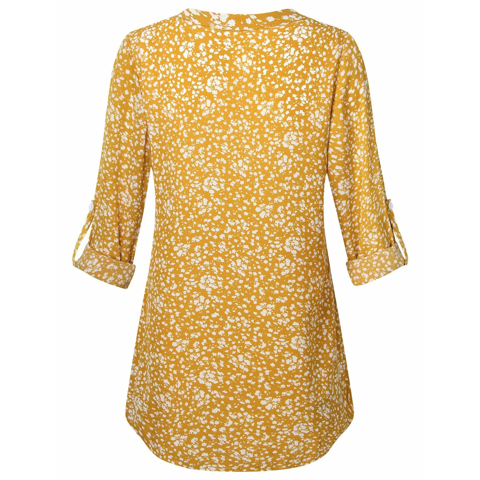 Timeson Cuffed Sleeve Chiffon Blouse