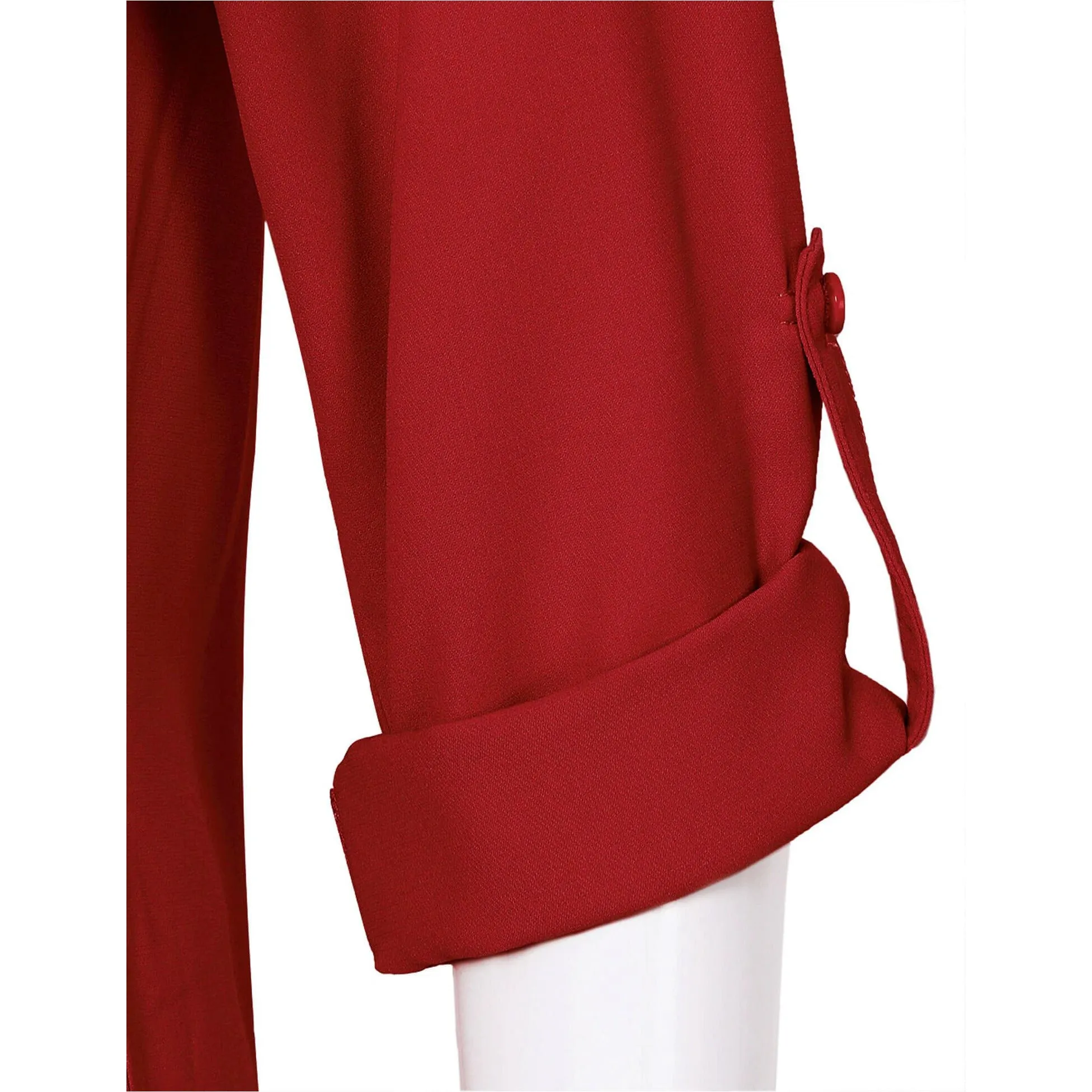 Timeson Cuffed Sleeve Chiffon Blouse