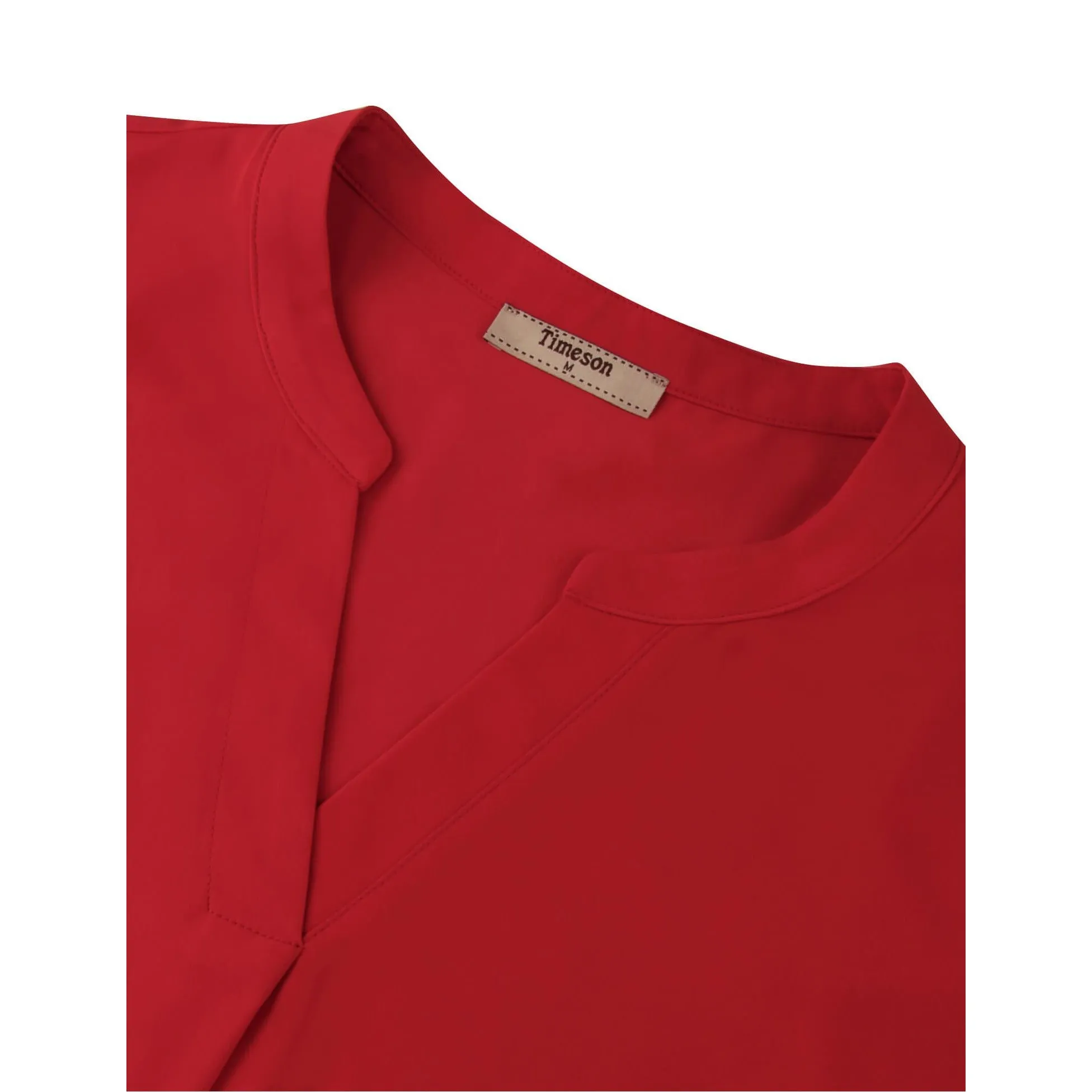 Timeson Cuffed Sleeve Chiffon Blouse