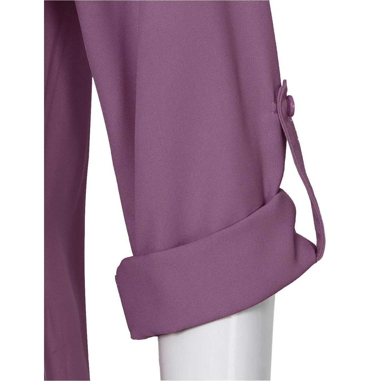 Timeson Cuffed Sleeve Chiffon Blouse
