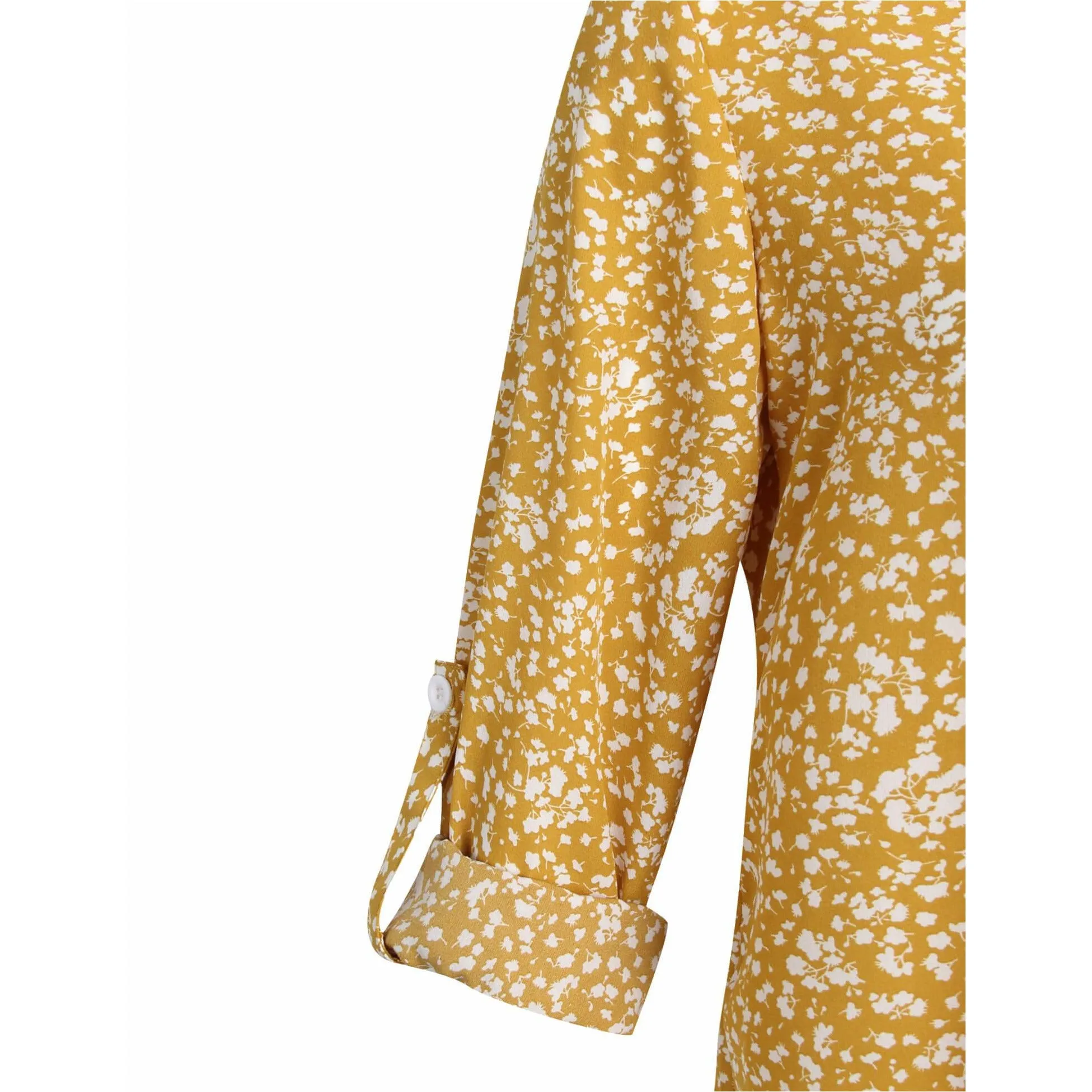 Timeson Cuffed Sleeve Chiffon Blouse
