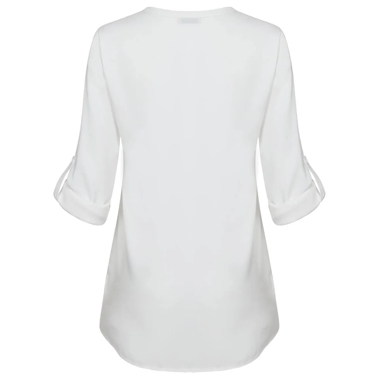 Timeson Cuffed Sleeve Chiffon Blouse