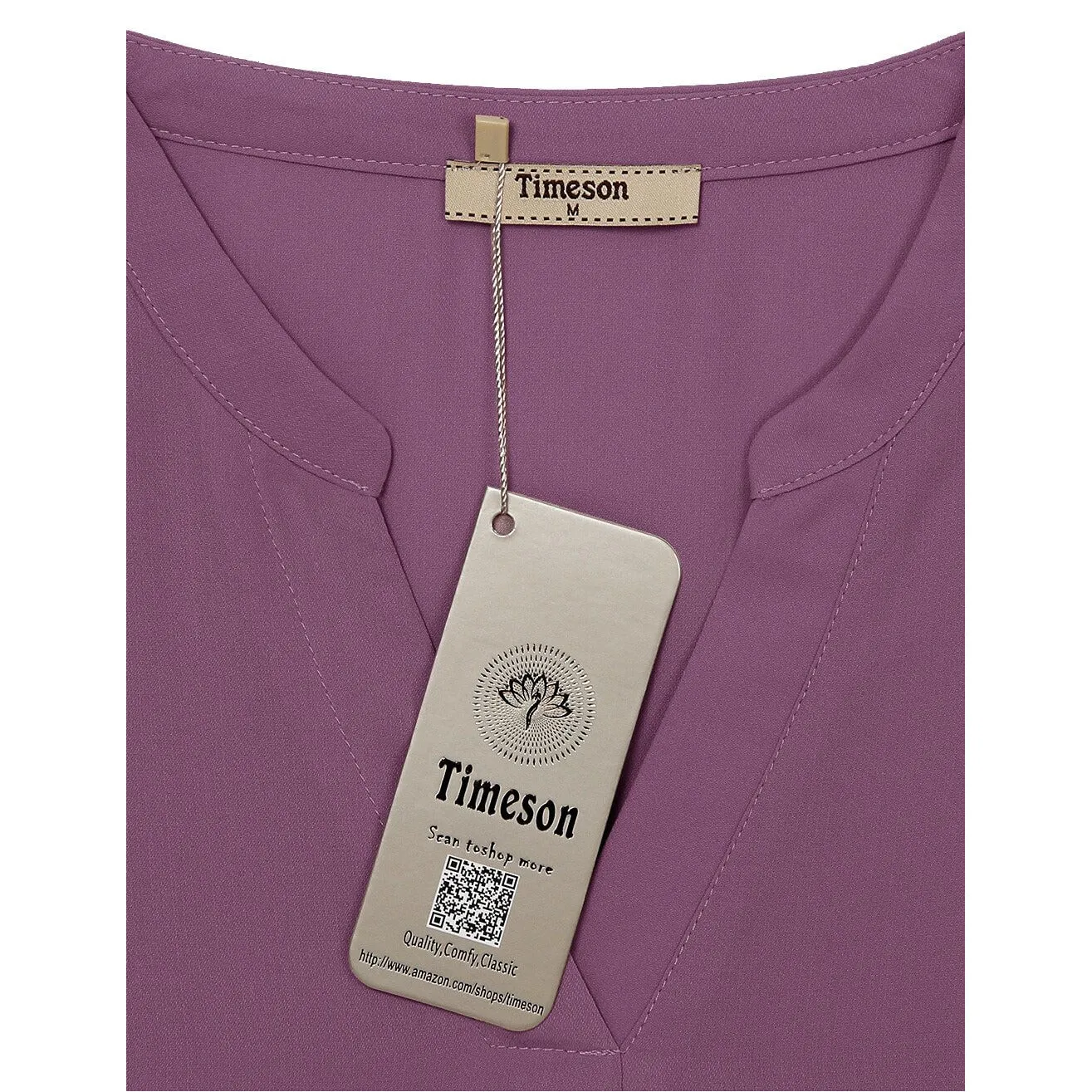 Timeson Cuffed Sleeve Chiffon Blouse
