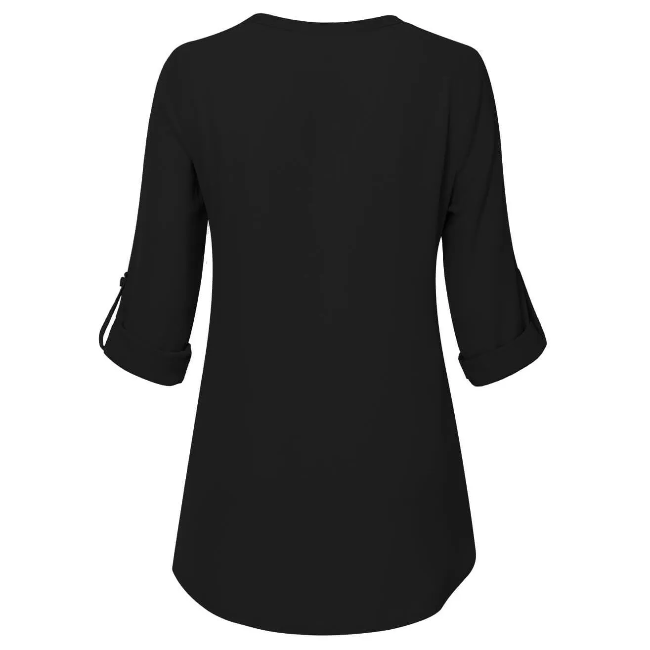 Timeson Cuffed Sleeve Chiffon Blouse