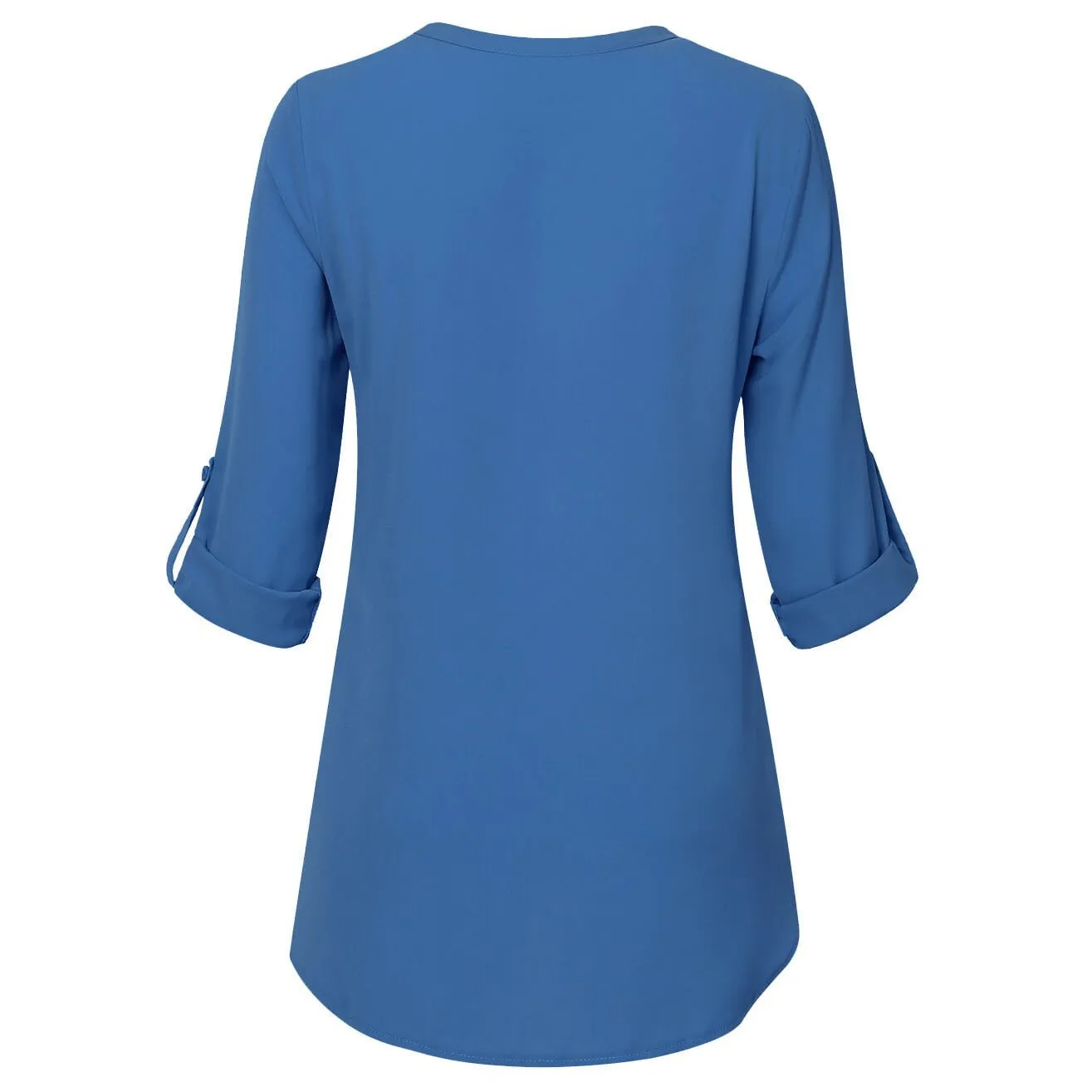 Timeson Cuffed Sleeve Chiffon Blouse