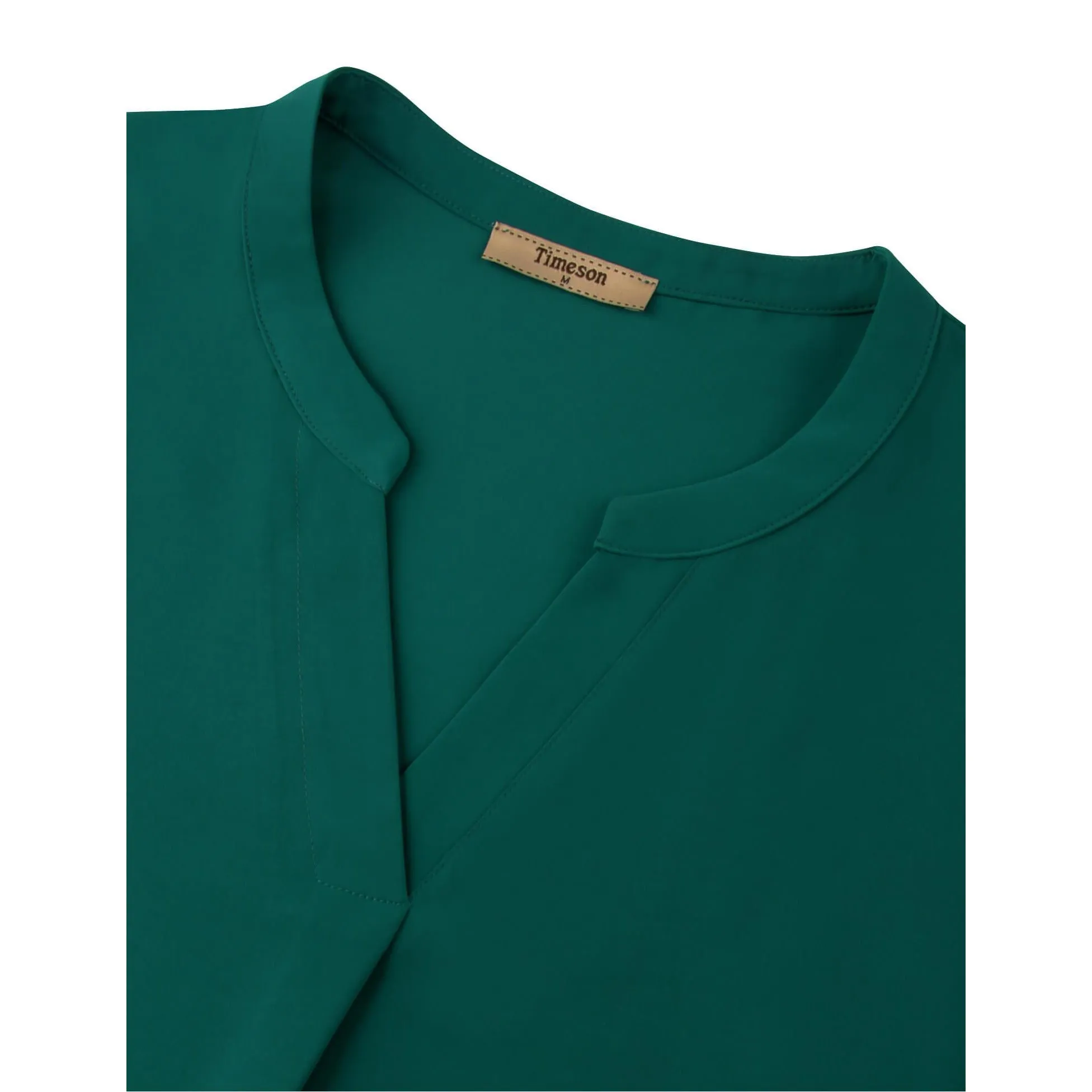 Timeson Cuffed Sleeve Chiffon Blouse
