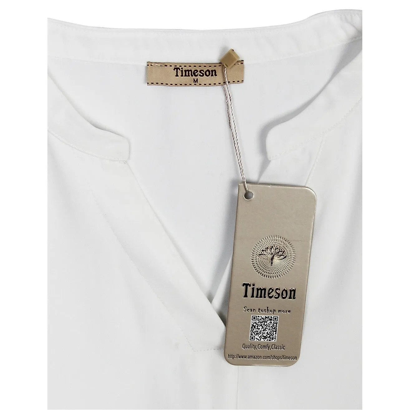 Timeson Cuffed Sleeve Chiffon Blouse