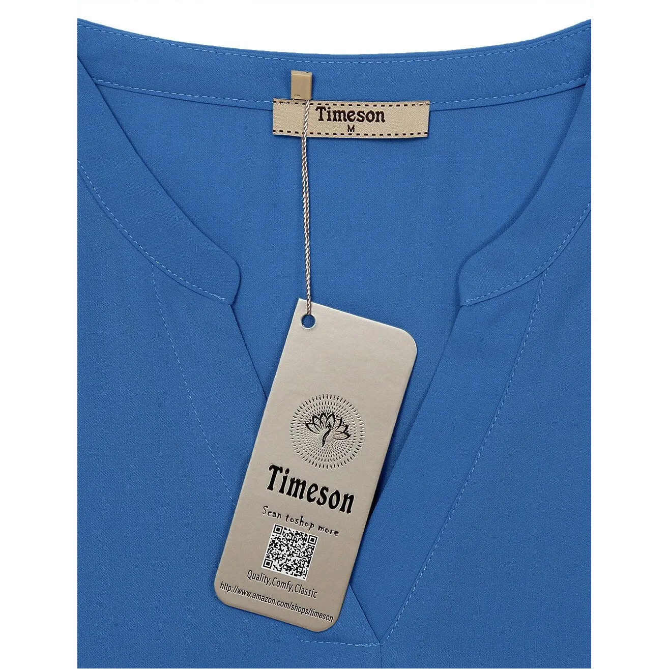 Timeson Cuffed Sleeve Chiffon Blouse