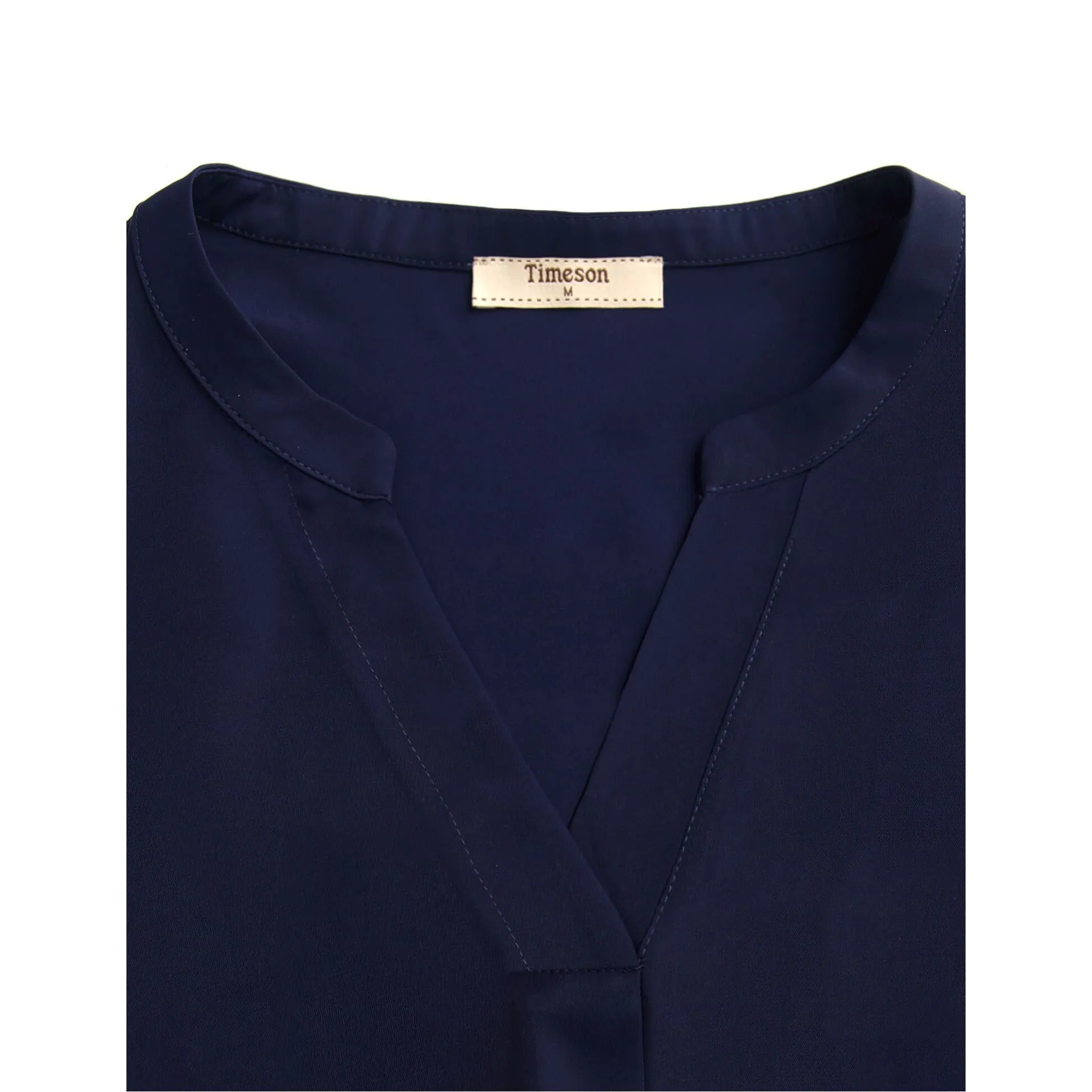 Timeson Cuffed Sleeve Chiffon Blouse
