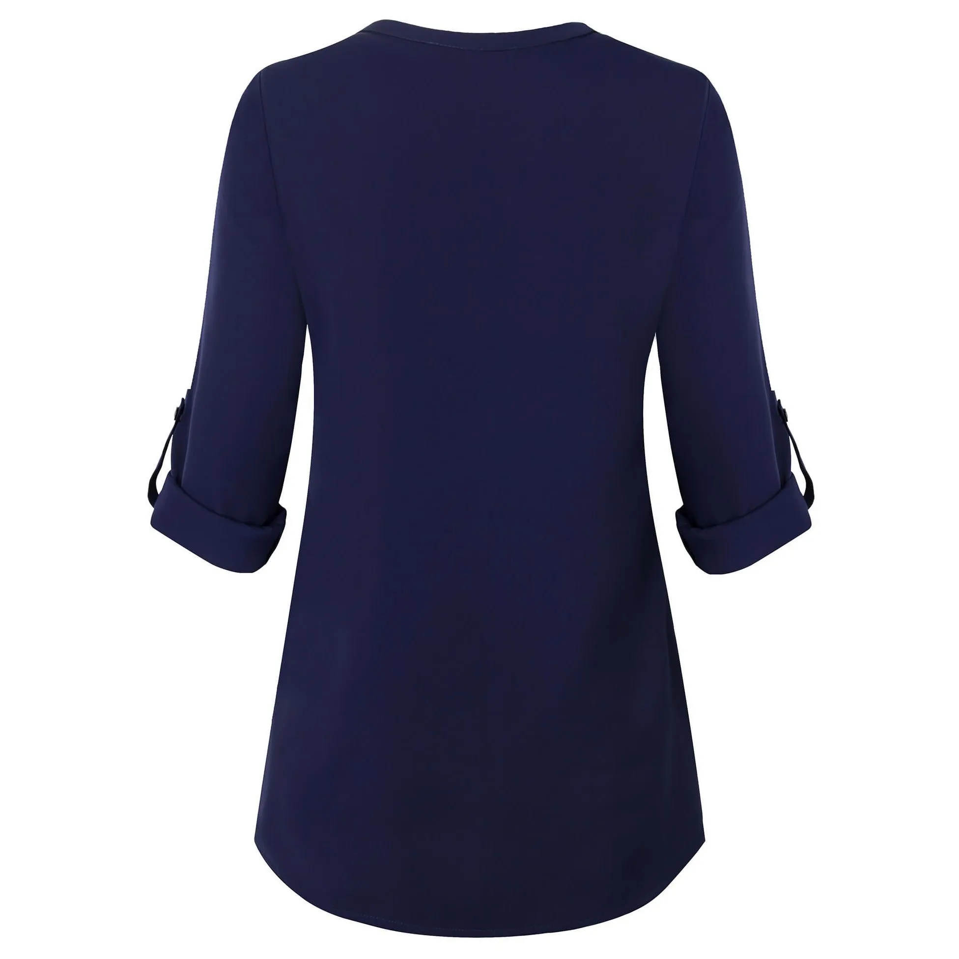 Timeson Cuffed Sleeve Chiffon Blouse