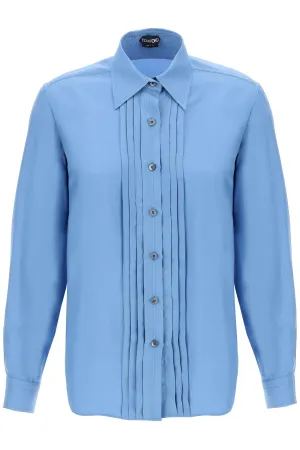 Tom ford pleated bib shirt with CA3254 FAX1134 STONE BLUE