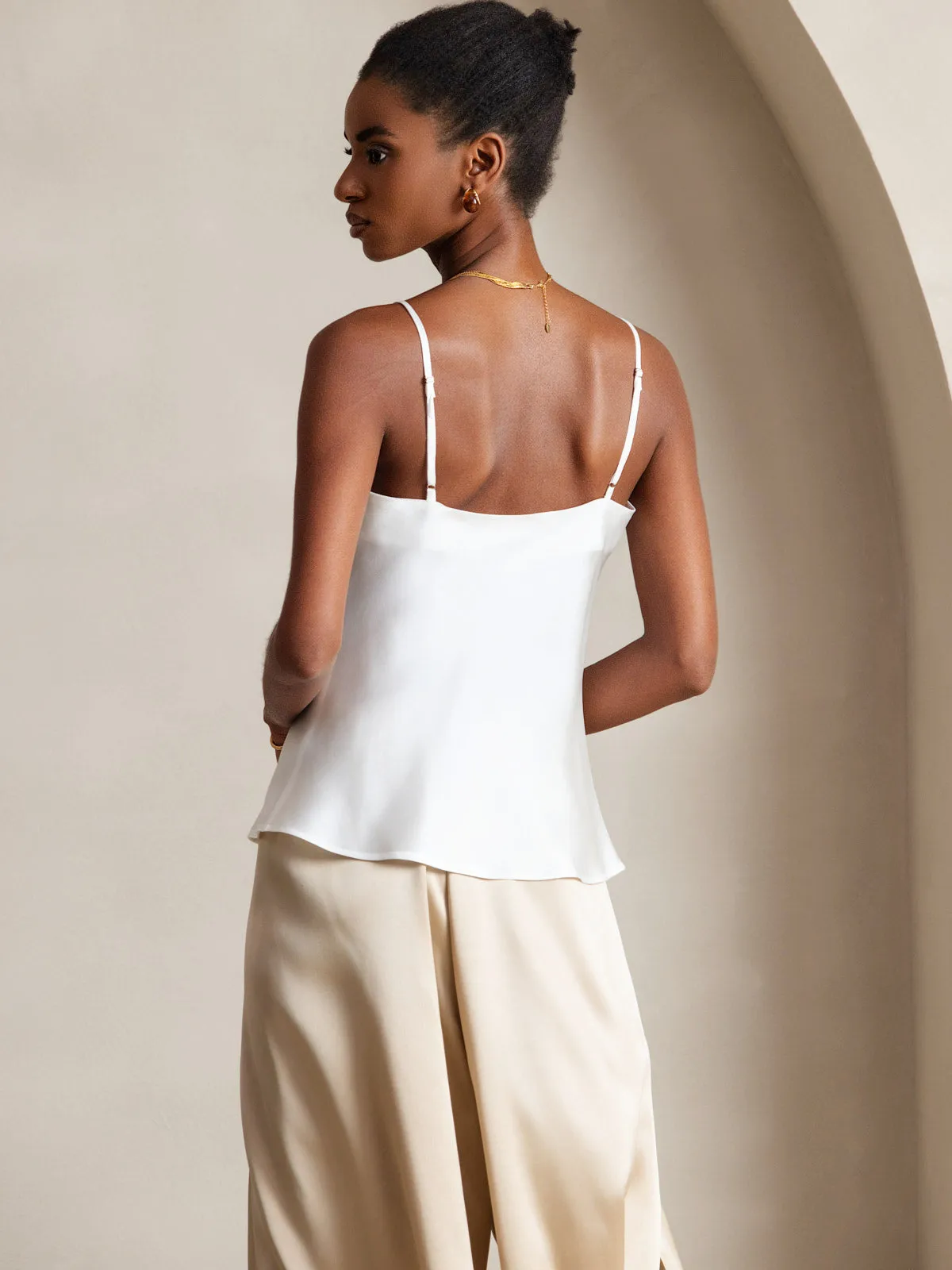 V-hals Ren Silke Spaghettistropper Camisole-top