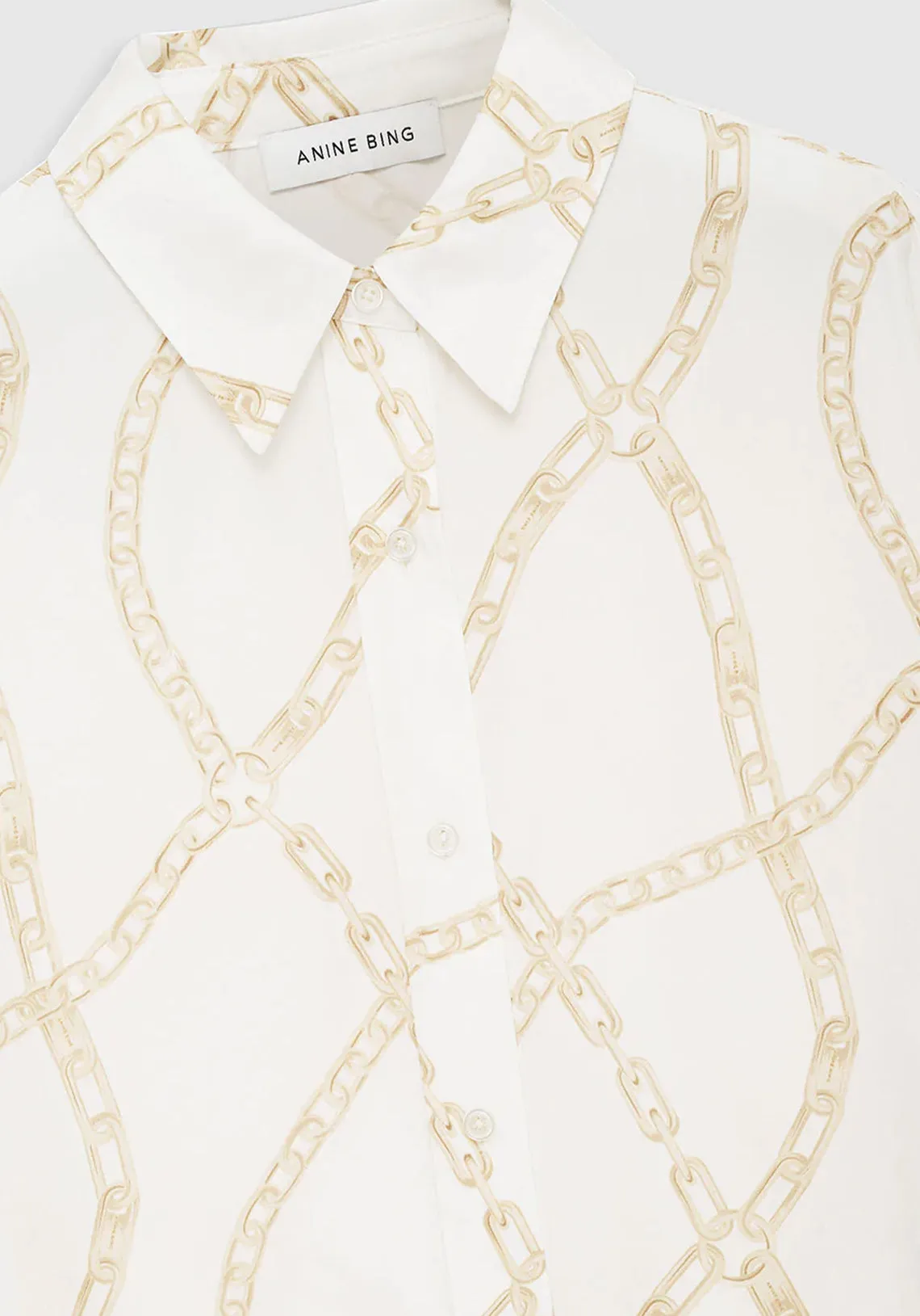 VALO SHIRT CREAM AND TAN LINK PRINT
