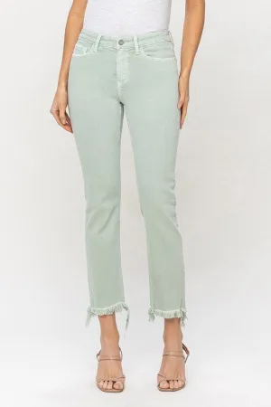Vervet by Flying Monkey Mid Rise Crop Straight Jeans