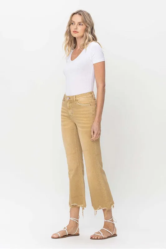Vervet by Flying Monkey Vintage High Rise Raw Flare Hem Detail Jeans