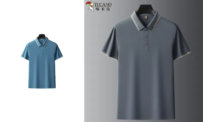 Waffle Fabric Polo Shirt