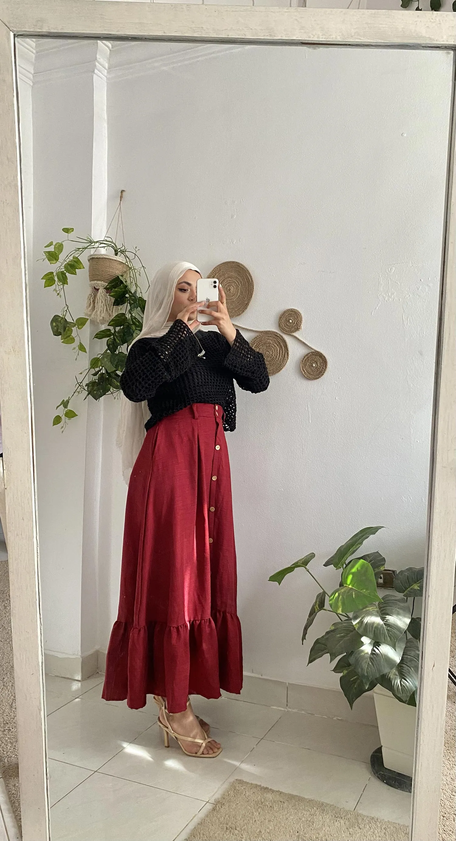 Wide Skirt With Ruffles - Allura