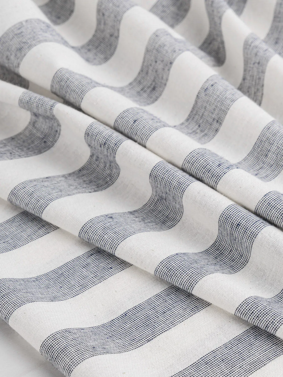 Wide Stripe Recycled Cotton - Black   Cream