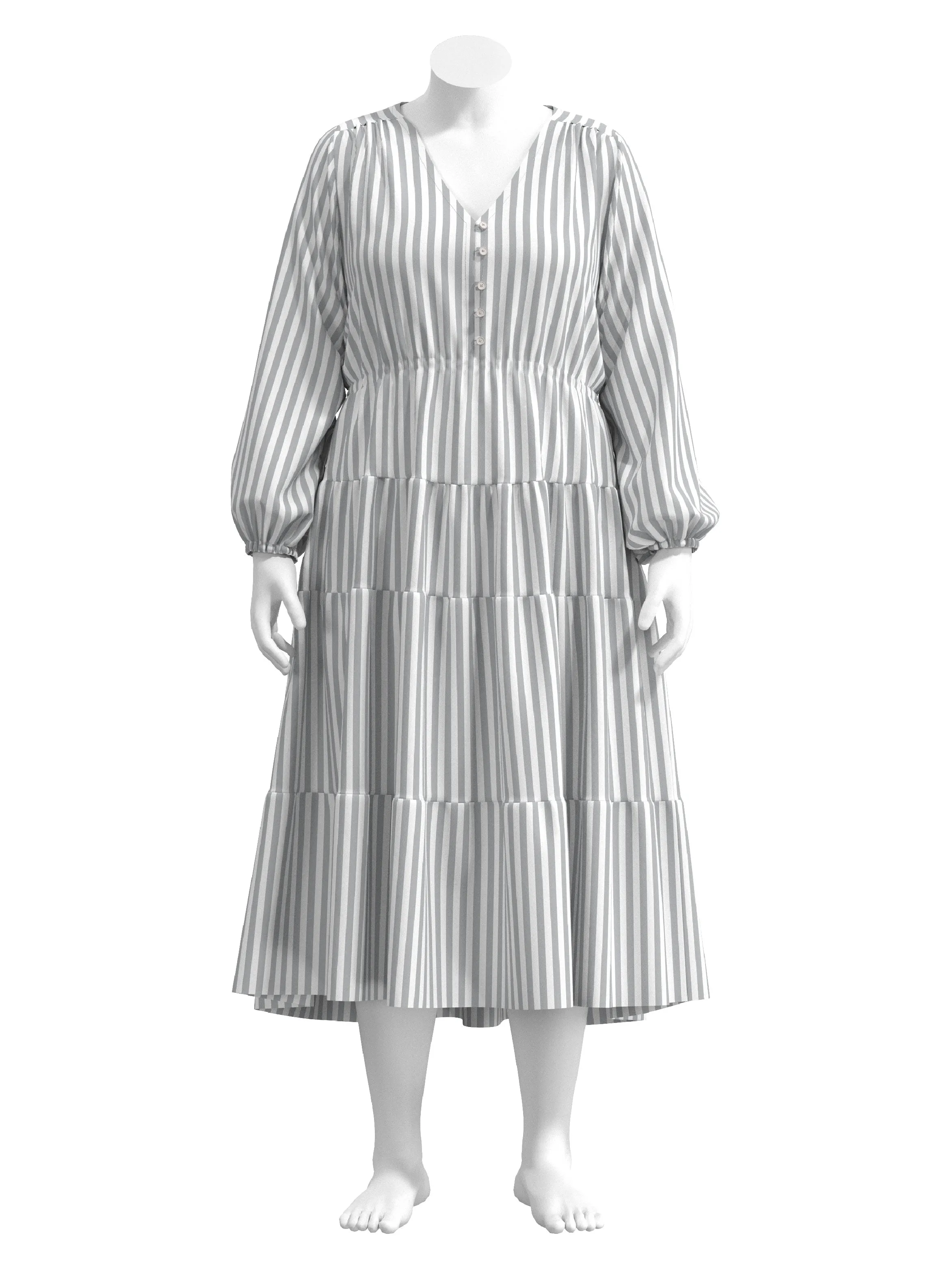 Wide Stripe Recycled Cotton - Black   Cream