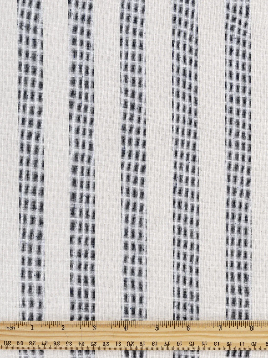 Wide Stripe Recycled Cotton - Black   Cream