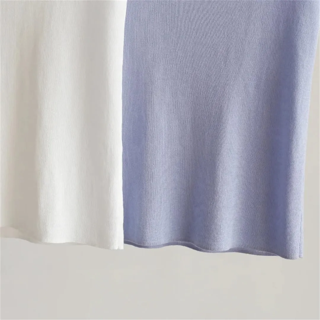 Women Solid Color Knit Tank Top U-Neck Sleeveless Thin Slim Knit Camisoles Office Tops