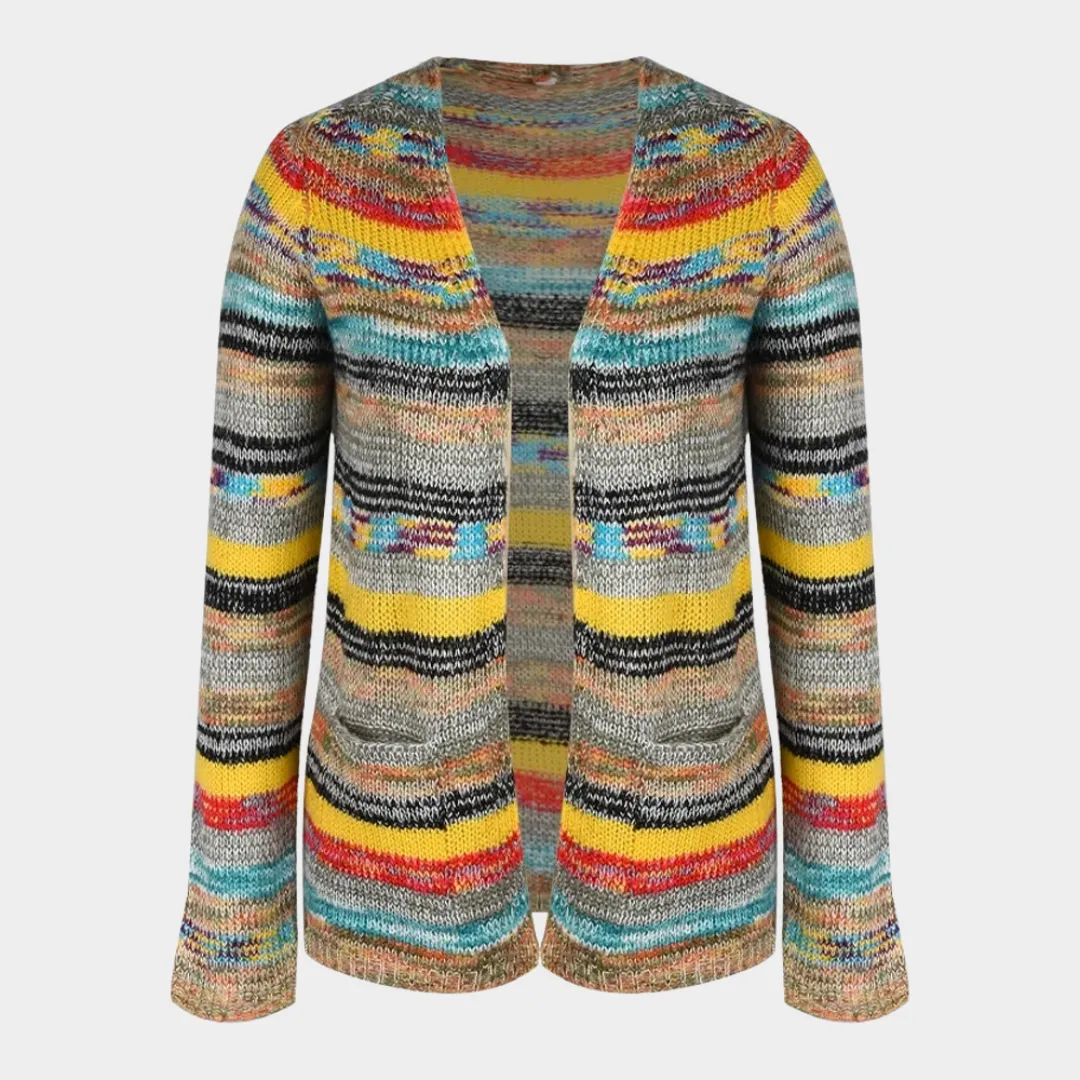 Womens Knitted Cardigan  Lightweight Cropped Casual Jacket  Button Front  Soft Knit Fabric  Multicolour