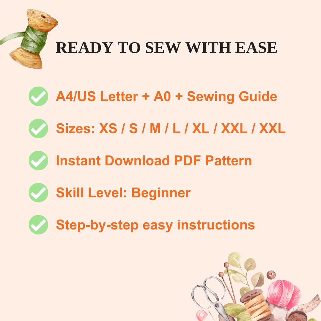 Wrap Top PDF Sewing Pattern